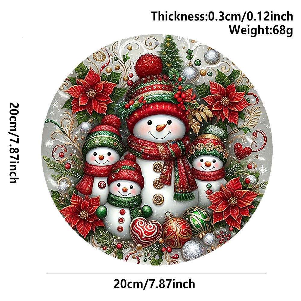 in stock Christmas Creative Hanging Wooden Crafts Round Door Sign Wooden Tag Series Decorative Pendant