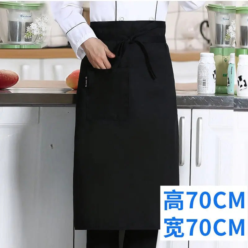 Chef work clothes apron half-length men's and women's hotel restaurant restaurant kitchen catering business special half-waist - Kasa & Pet