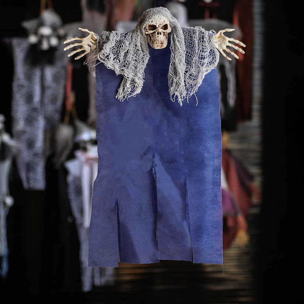 Halloween Hanging Ghost New Secret Room Haunted House Bar Decoration Props Horror Ghost Face Skull Hanging Ghost Pendant Wholesale