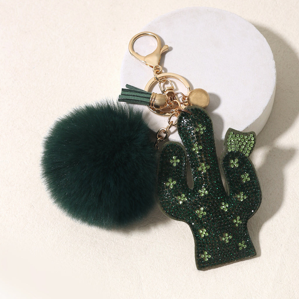 Cross-border Christmas Series Rhinestone Keychain Gift Santa Claus Reindeer Cute Creative Small Pendant Bag Hanging Ornaments