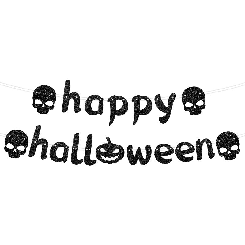 Cross-Border New Halloween Flag Party Supplies Decoration Scene Atmosphere Decoration Halloween Flag Banner