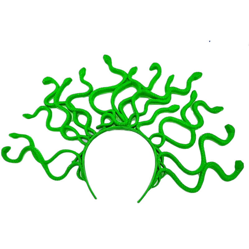 Medusa Snake Hair Hoop Halloween cos Hair Accessories Prom Makeup Costume Props Ancient Greek Mythology Snake Head Buckle