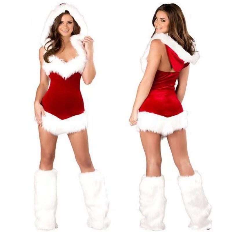European and American style Christmas uniform suit Christmas Santa Claus cross-border wholesale cos outfit sexy Christmas outfit hot girl