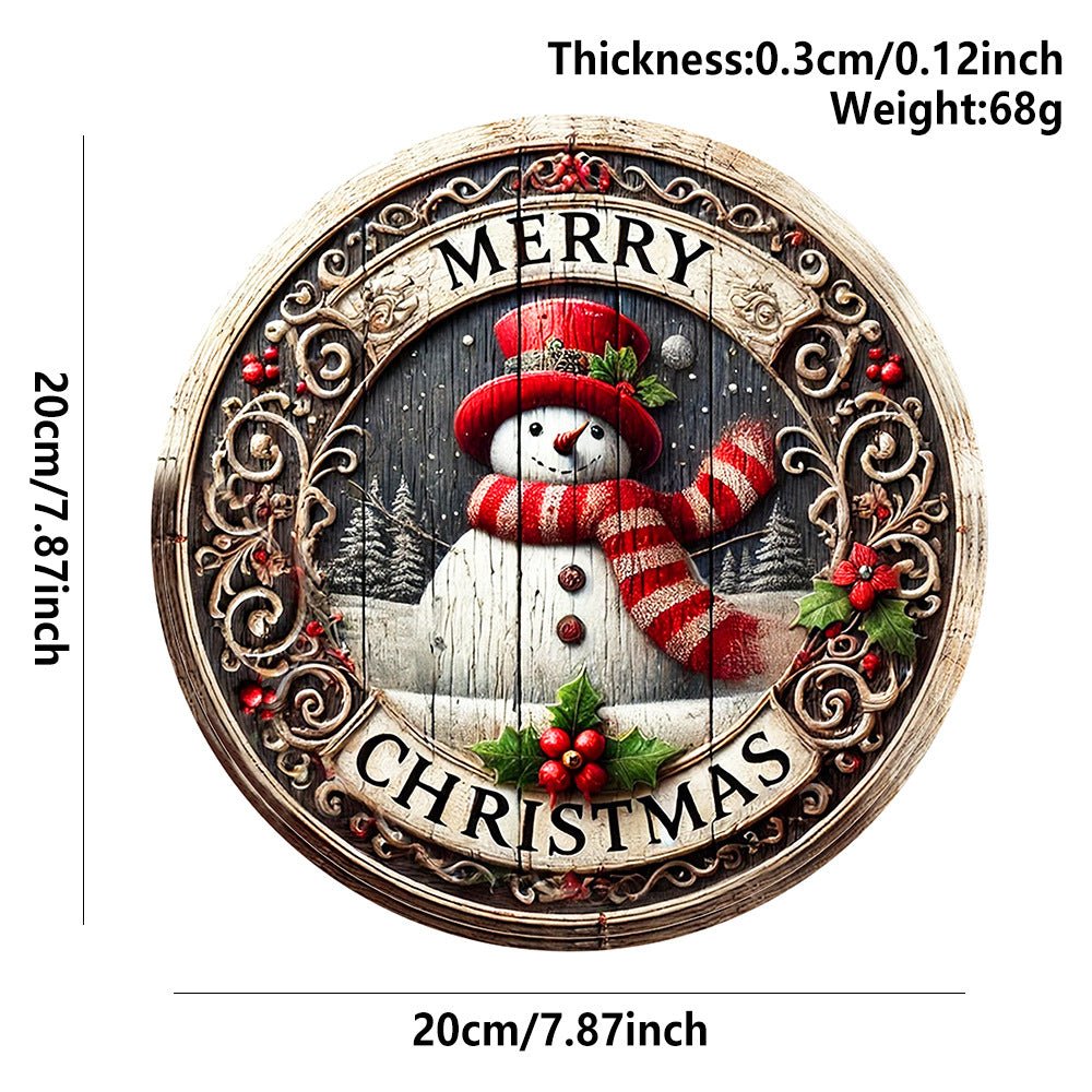 in stock Christmas Creative Hanging Wooden Crafts Round Door Sign Wooden Tag Series Decorative Pendant