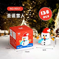 What is the cross-border Christmas building block ball micro-particle assembly puzzle snowman Christmas tree ornaments boys and girls gifts