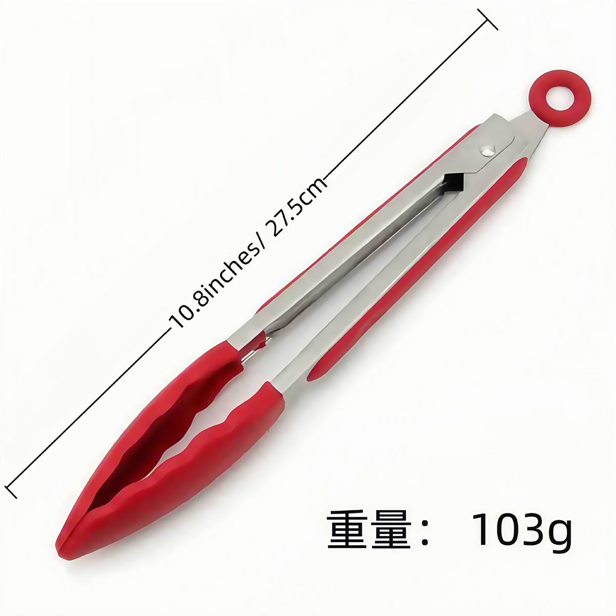 Cross-Border Black Silicone Clip High Temperature Resistant Kitchen Food Frying Stainless Steel Bread Clip Steak Clip Kitchen Food Clip - Kasa & Pet