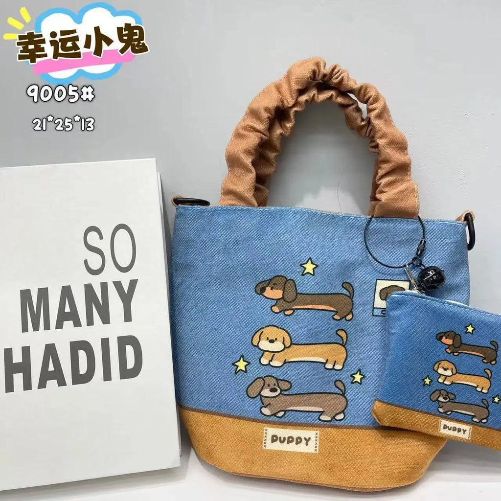 In-Stock New Small Cloth Bag Ins Cute Cartoon Women's Summer Cloth Bag Handbag Casual Tote Bag Upgrade Kasa & Pet