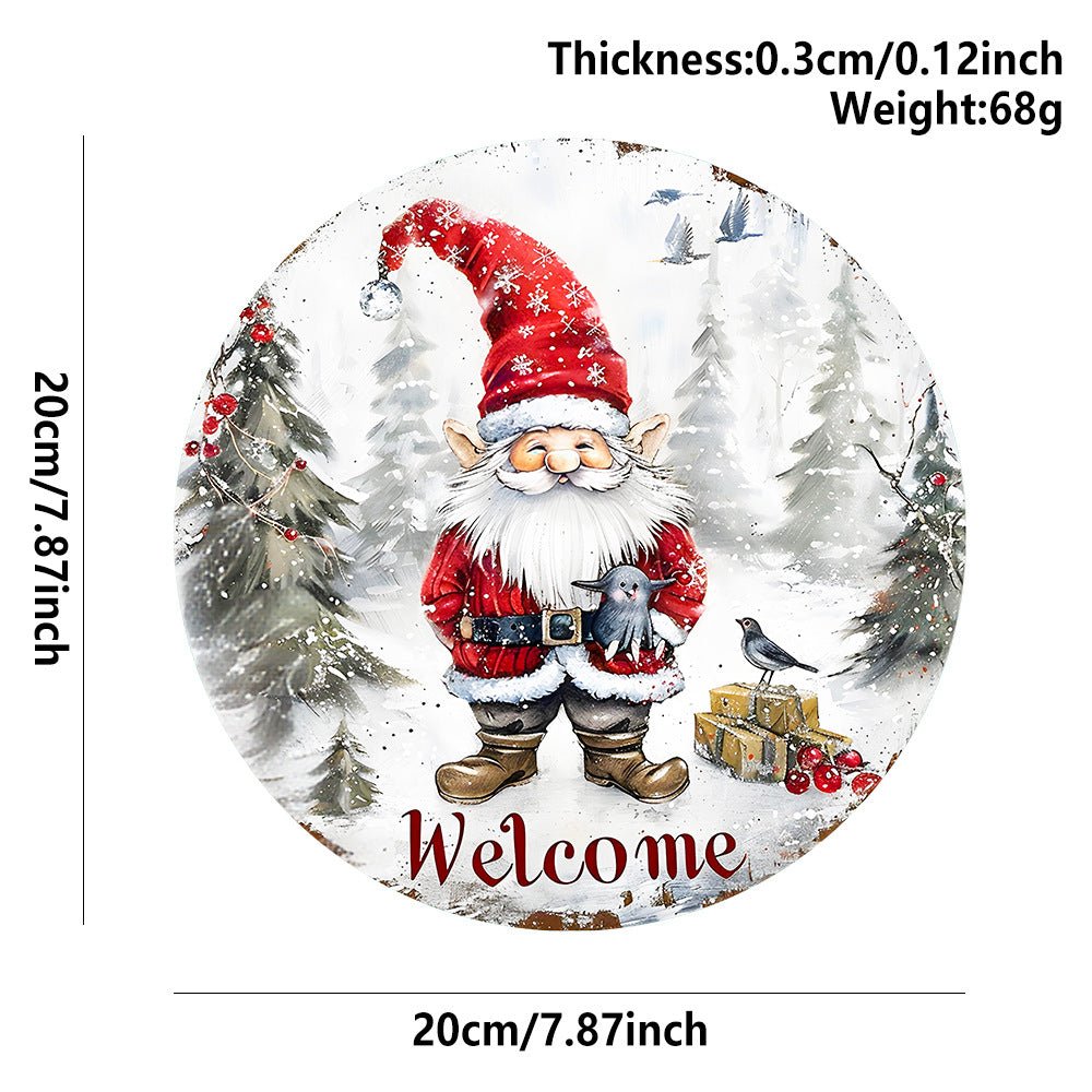 in stock Christmas Creative Hanging Wooden Crafts Round Door Sign Wooden Tag Series Decorative Pendant
