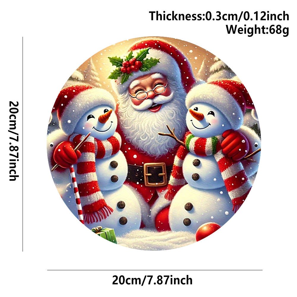 in stock Christmas Creative Hanging Wooden Crafts Round Door Sign Wooden Tag Series Decorative Pendant