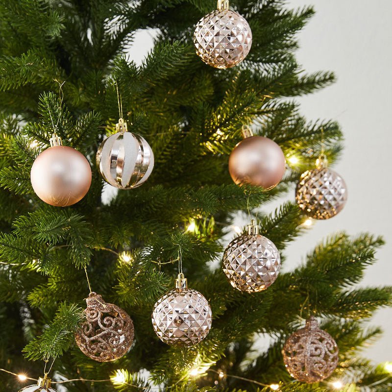 Cross-border New Christmas Tree Decoration Pendant Electroplated Paintted Ball Hanging Hollow Ball Hanging Christmas Decorations