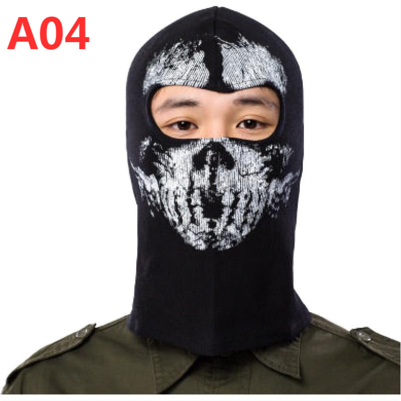 Cross-border manufacturers Halloween cs headgear call of duty personality ghost headgear windproof warm riding headgear mask