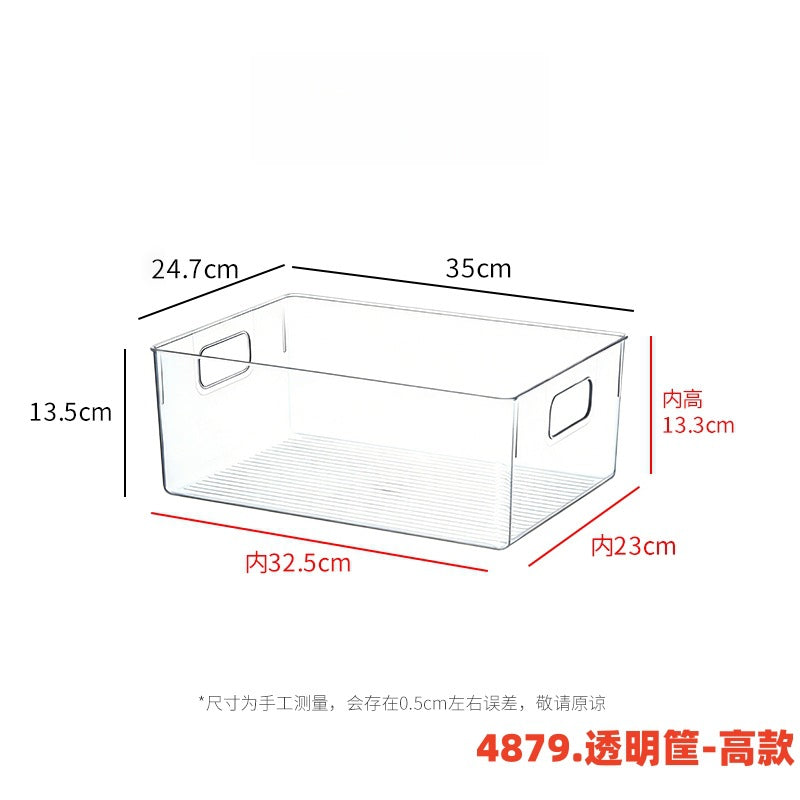 Food-Grade Storage Box, Acrylic Refrigerator Storage, Desktop Book Storage Box, Student Dormitory Sundries, Facial Mask Organization