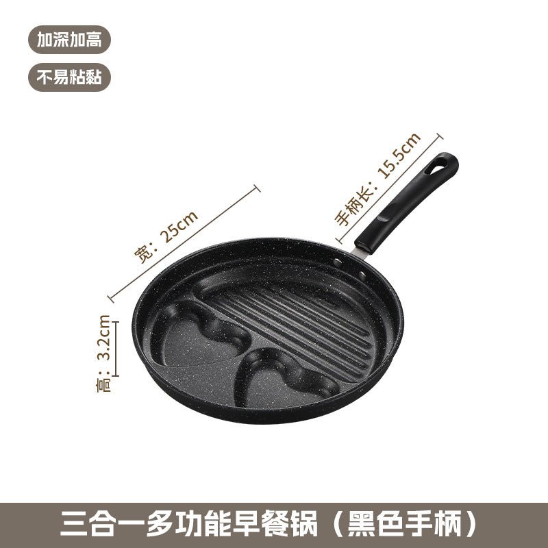 Manufacturer Wholesale Pancake Frying Pan Flats Bottom Four-Hole Non-Stick Pan Household Omelette Artifact Breakfast Pan Kitchen Utensils Eggs - Kasa & Pet