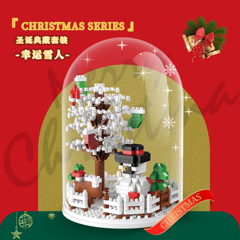 Christmas Gift Building Blocks Christmas Tree Ornaments Assembled Toys Santa Claus Building Blocks Small Particles Assembled Educational Toys - Kasa & Pet