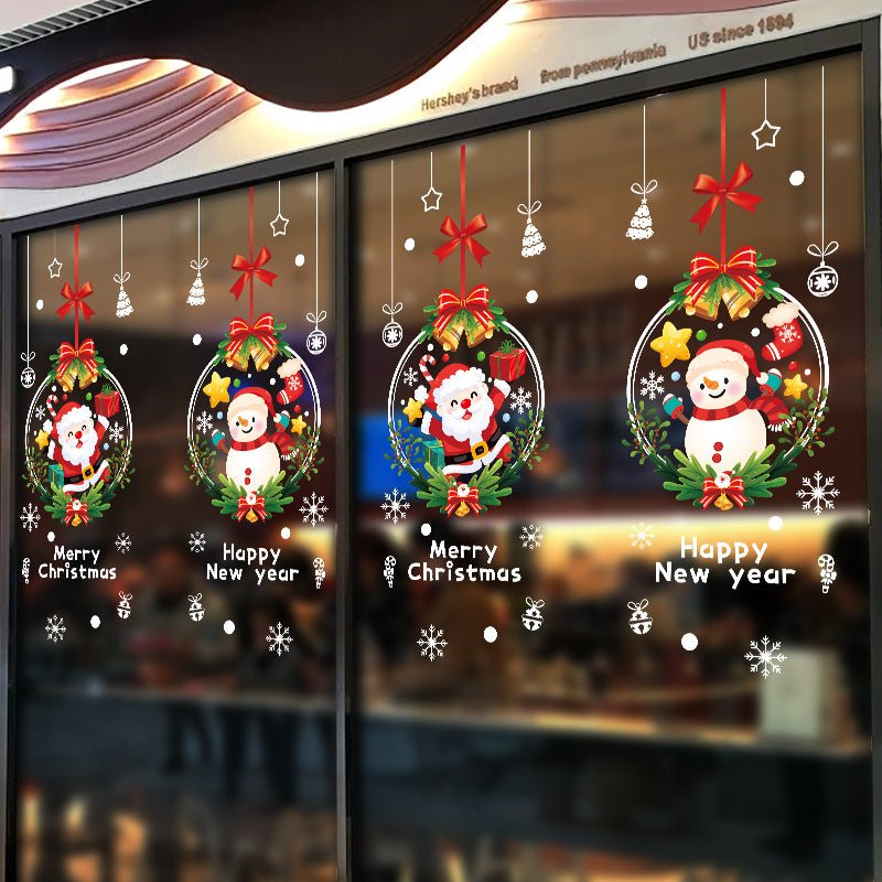 New Christmas Wall Stickers Glass Door Stickers Decoration Decorations Santa Claus Electrostatic Painting Window Window Stickers