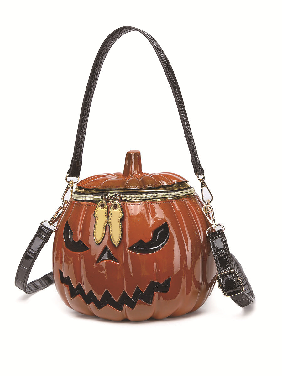 2024 New Women's Bag Halloween Simulation Pumpkin Bag Portable Shoulder Crossbody Multi-function Bag