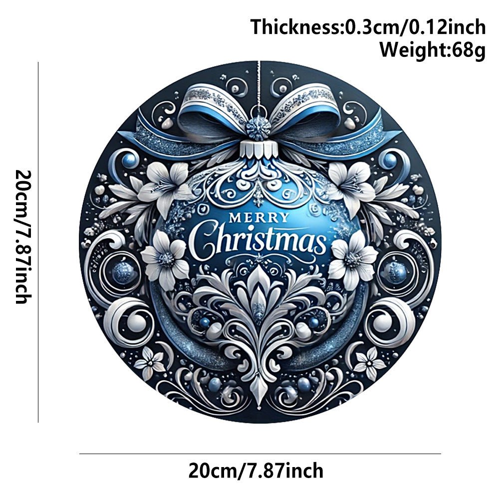 in stock Christmas Creative Hanging Wooden Crafts Round Door Sign Wooden Tag Series Decorative Pendant