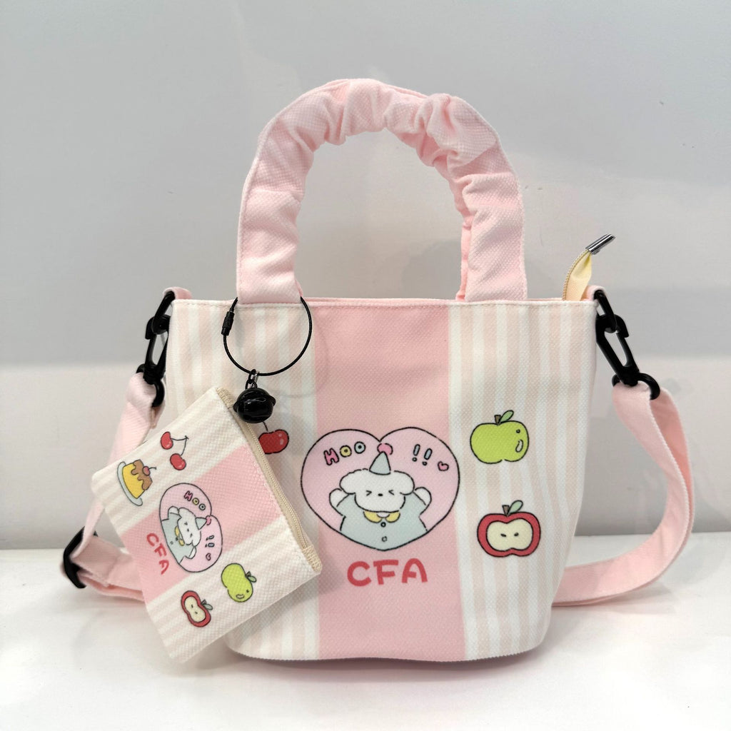 In-Stock New Small Cloth Bag Ins Cute Cartoon Women's Summer Cloth Bag Handbag Casual Tote Bag Upgrade