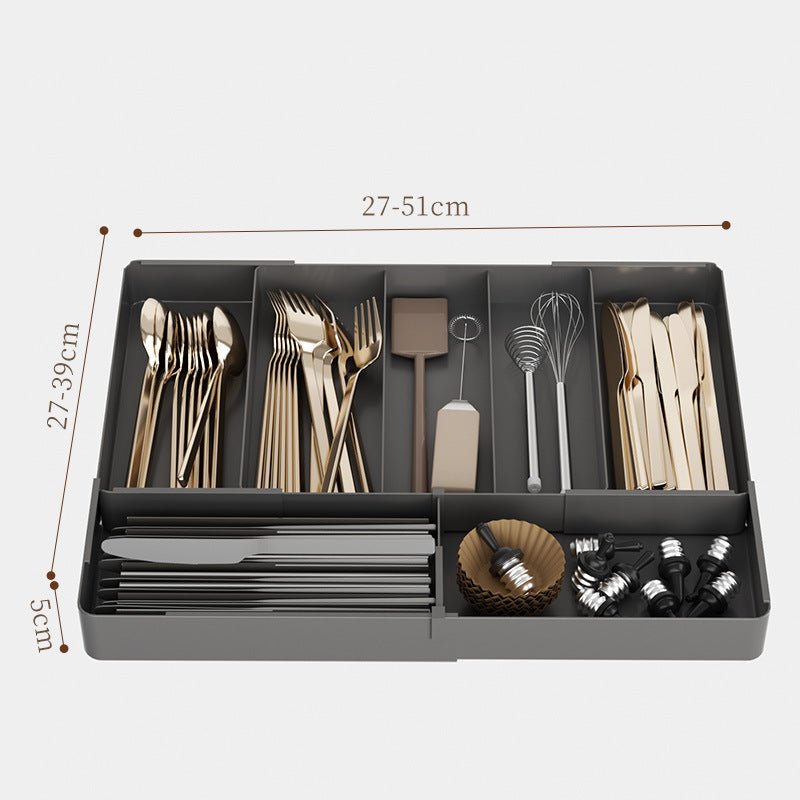Kitchen Drawer Partition Tableware Storage Box Knife and Fork Chopsticks Storage Rack Kitchenware Storage Household Cabinet Built-in Partition - Kasa & Pet