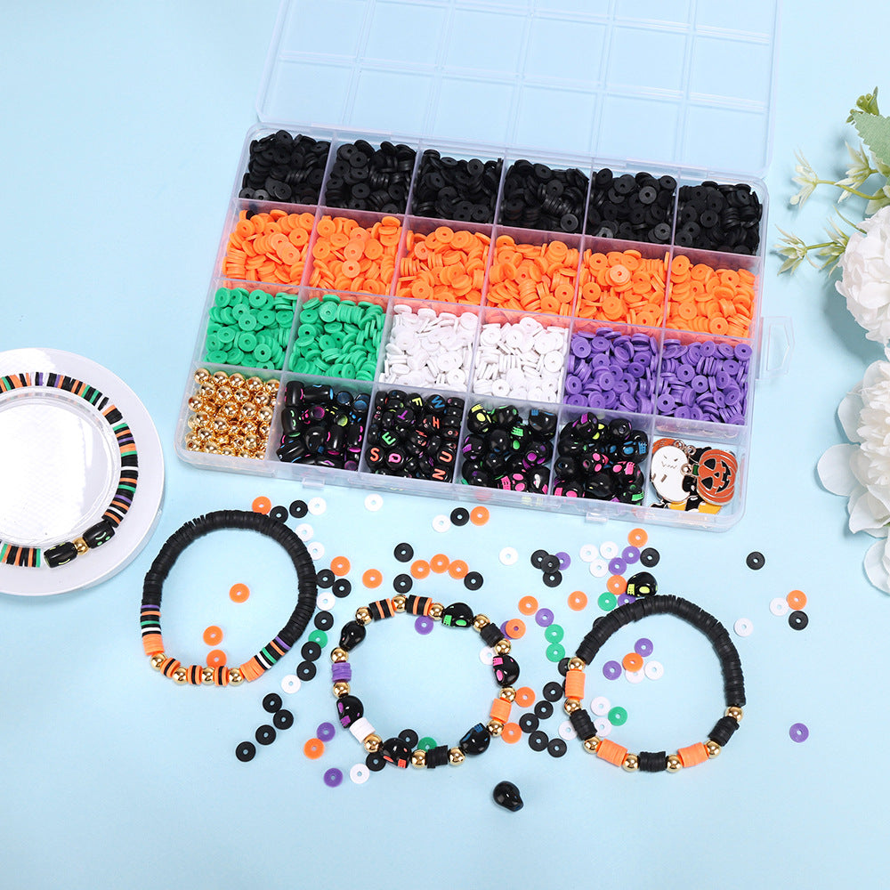 Halloween Style Soft Clay Pieces DIY Jewelry Accessories Kit Bracelet String Earrings Accessory Pack Wholesale Jewelry