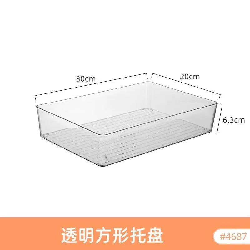 Desktop Storage Box Small Miscellaneous Stationery Sticky Notes Handbook Pencil Transparent Narrow Long Storage Storage Box Kasa & Pet