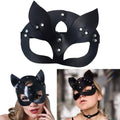 Halloween Masquerade Party Props Leather Studded Flap Heart Shape Fox Mask