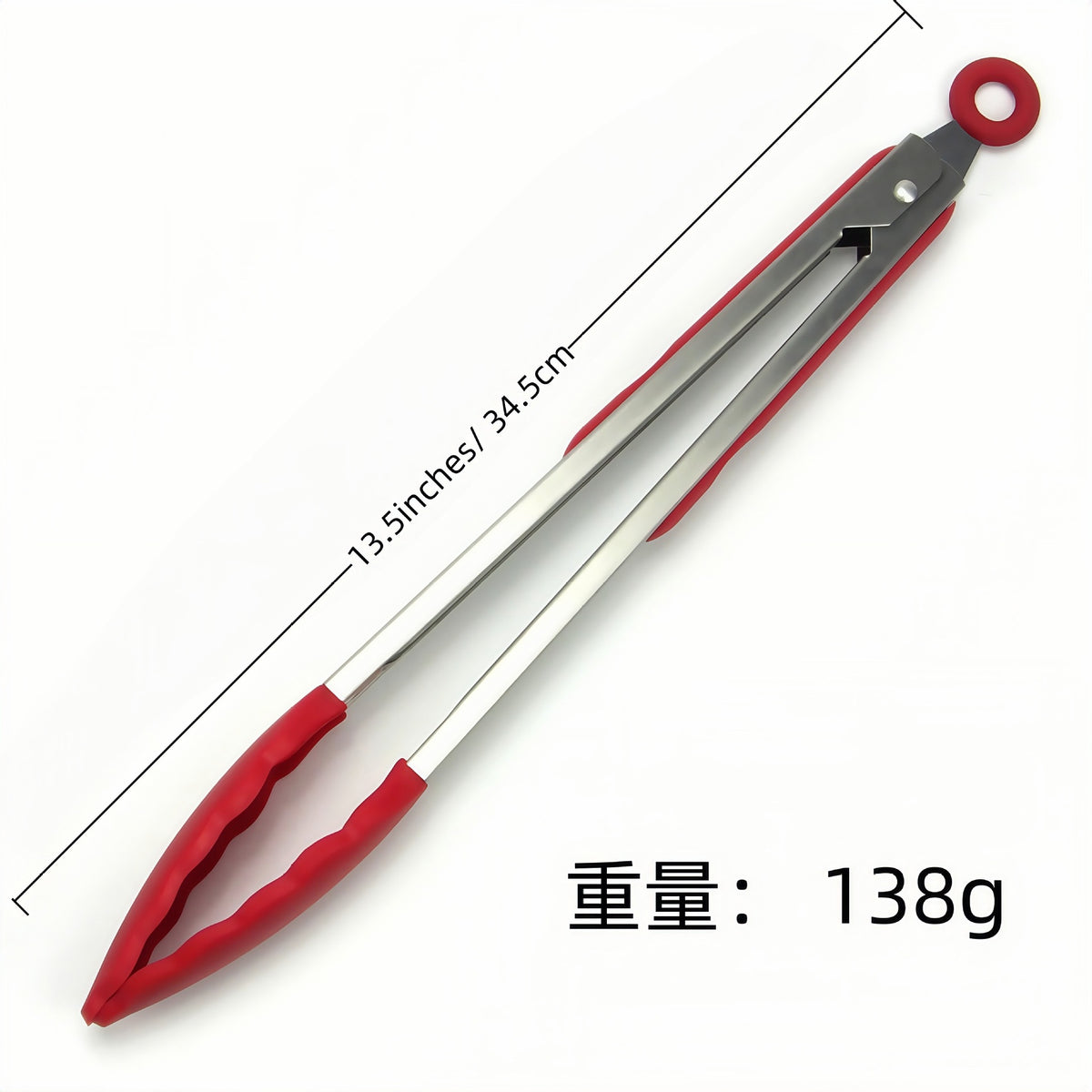 Cross-Border Black Silicone Clip High Temperature Resistant Kitchen Food Frying Stainless Steel Bread Clip Steak Clip Kitchen Food Clip - Kasa & Pet