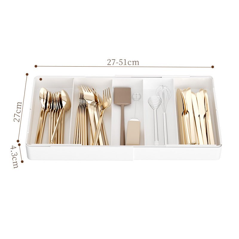 Kitchen Drawer Partition Tableware Storage Box Knife and Fork Chopsticks Storage Rack Kitchenware Storage Household Cabinet Built-in Partition - Kasa & Pet