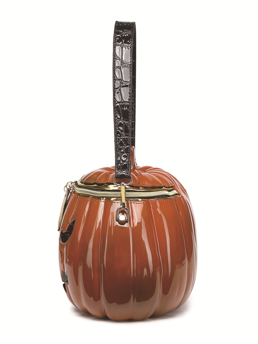 2024 New Women's Bag Halloween Simulation Pumpkin Bag Portable Shoulder Crossbody Multi-function Bag