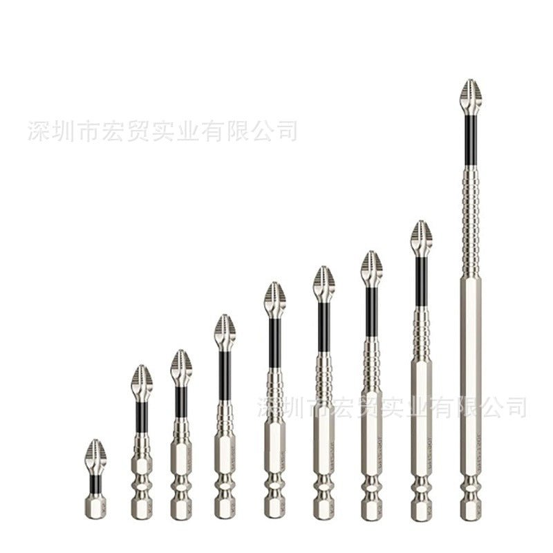 K5 anti-impact non-slip batch head with threaded cross strong magnetic drill starting head super hard hexagonal suit electric screwdriver