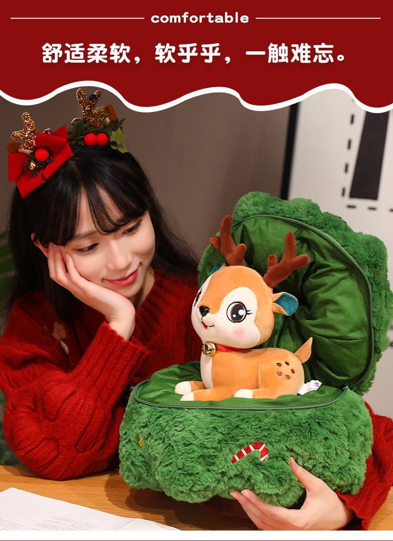 Cross-Border New Santa Claus Doll Simulation Christmas Tree Pillow Sofa Christmas Ornaments Happy Christmas Series