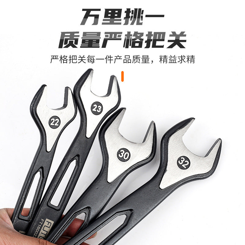 [Industrial dual-purpose wrench] Chrome vanadium steel forged handle hollow black quick wrench extended open-end wrench
