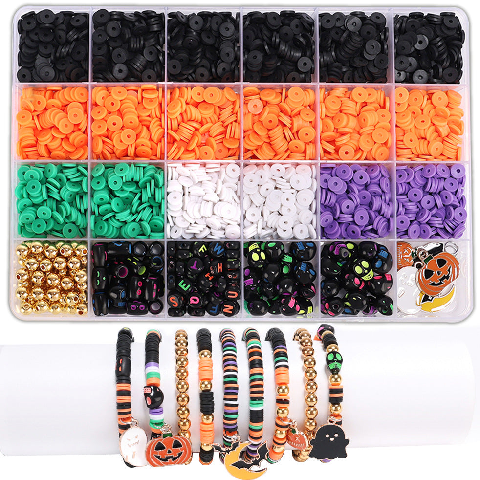 Halloween Style Soft Clay Pieces DIY Jewelry Accessories Kit Bracelet String Earrings Accessory Pack Wholesale Jewelry