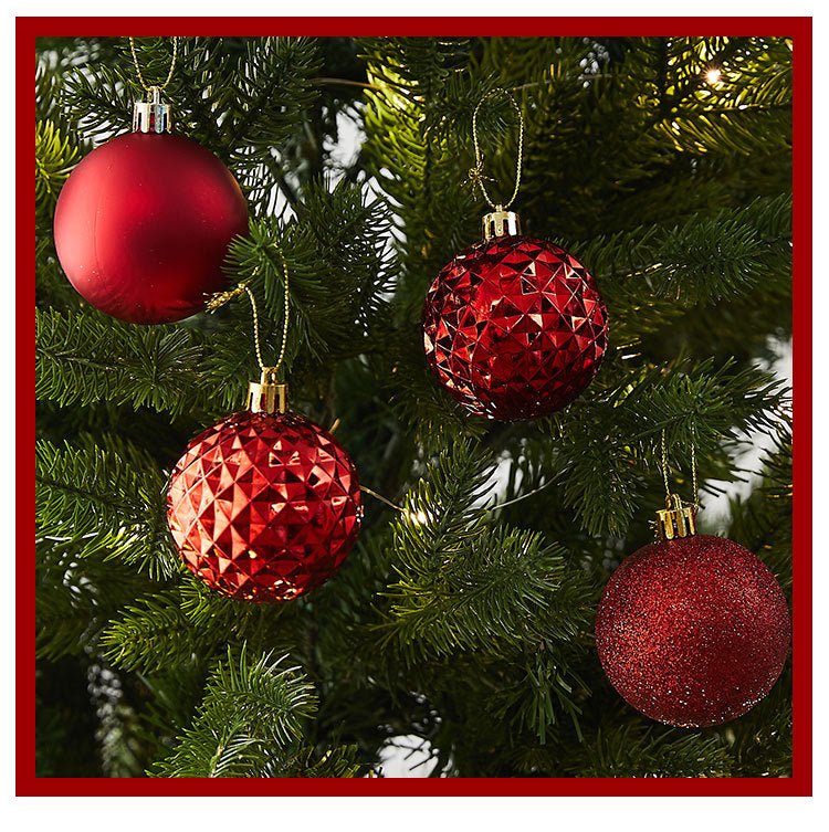 Cross-border New Christmas Tree Decoration Pendant Electroplated Paintted Ball Hanging Hollow Ball Hanging Christmas Decorations