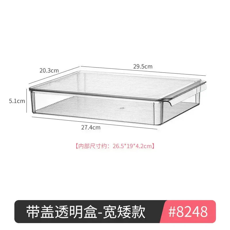Desktop Storage Box with Lid Flip-Top Rectangular Transparent Acrylic Storage Box Kitchen Cosmetics Sundry Work Station Kasa & Pet