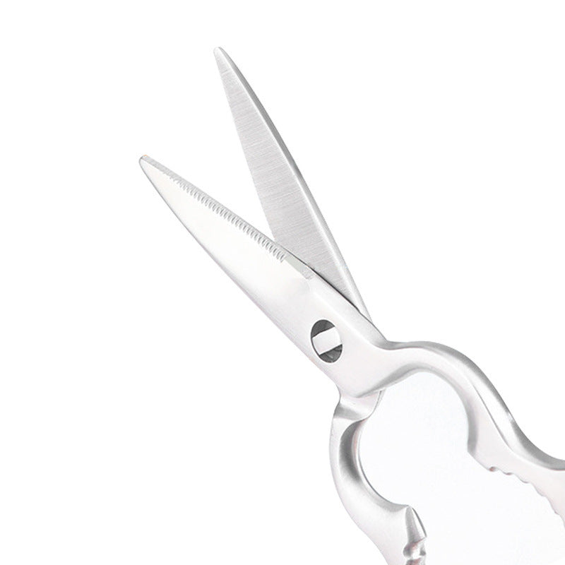 Stainless Steel Kitchen Scissors Yangjiang Knife Scissors All Steel Sanding Multi-use Gourd-shaped Strong Chicken Bone Scissors Kitchen Scissors