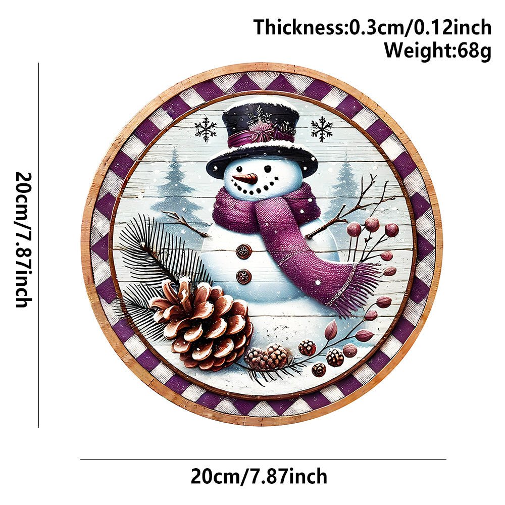 in stock Christmas Creative Hanging Wooden Crafts Round Door Sign Wooden Tag Series Decorative Pendant