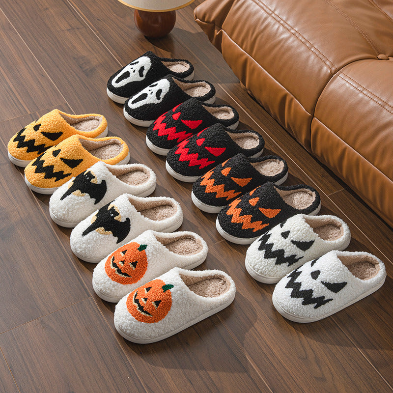 Halloween towel embroidery cross-border foreign trade men and women couples indoor home wood floor Mao Mao slippers