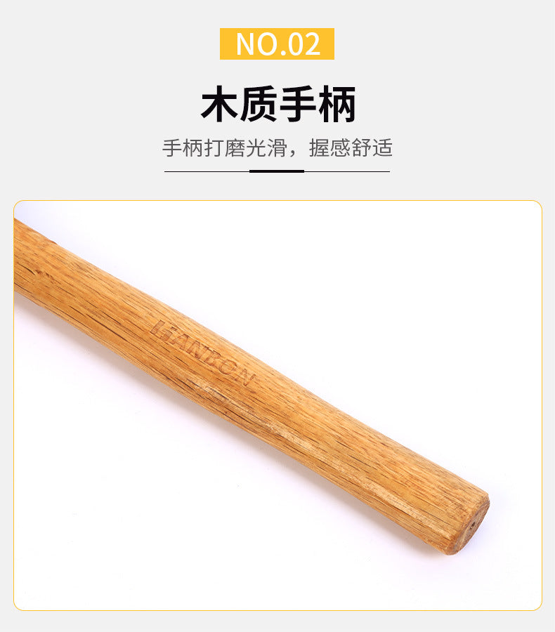 Factory Direct Sale Wooden Handle Claw Hammer Nail Hammer Hammering Hammer High Carbon Steel Household Construction Site Retail Carpentry Claw Hammer