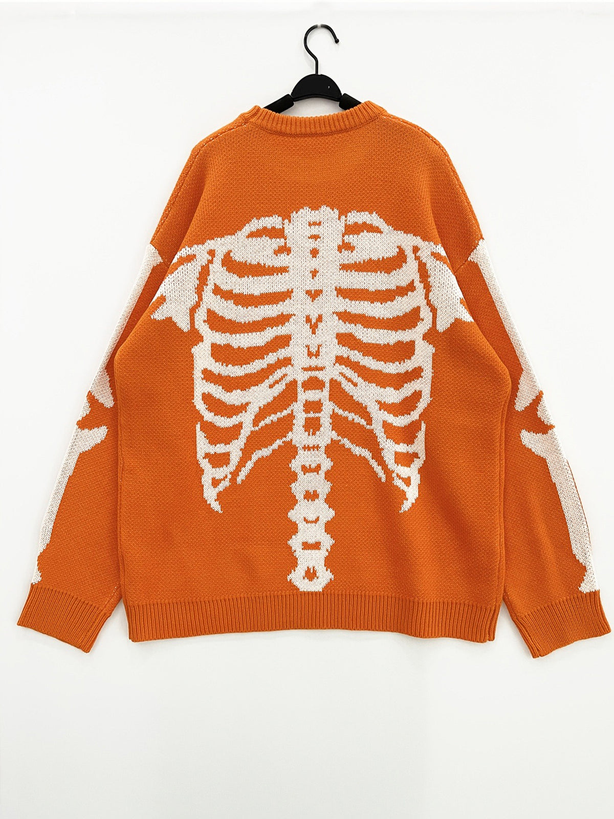 Cross-border Trade Europe and the United States Contrasting Skull Jacquard Knitted Sweater Amazon Autumn and Winter Loose Casual Halloween Sweater
