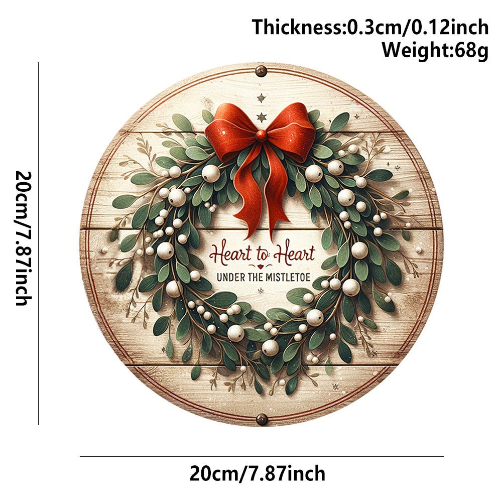 in stock Christmas Creative Hanging Wooden Crafts Round Door Sign Wooden Tag Series Decorative Pendant