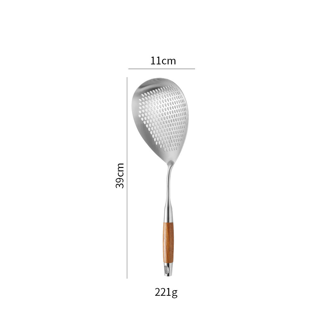 Cross-Border Kitchenware 316 Stainless Steel Spatula for Cooking Household Soup Spoon Rosewood Handle Spatula Kitchen Utensils Frying Spoon - Kasa & Pet