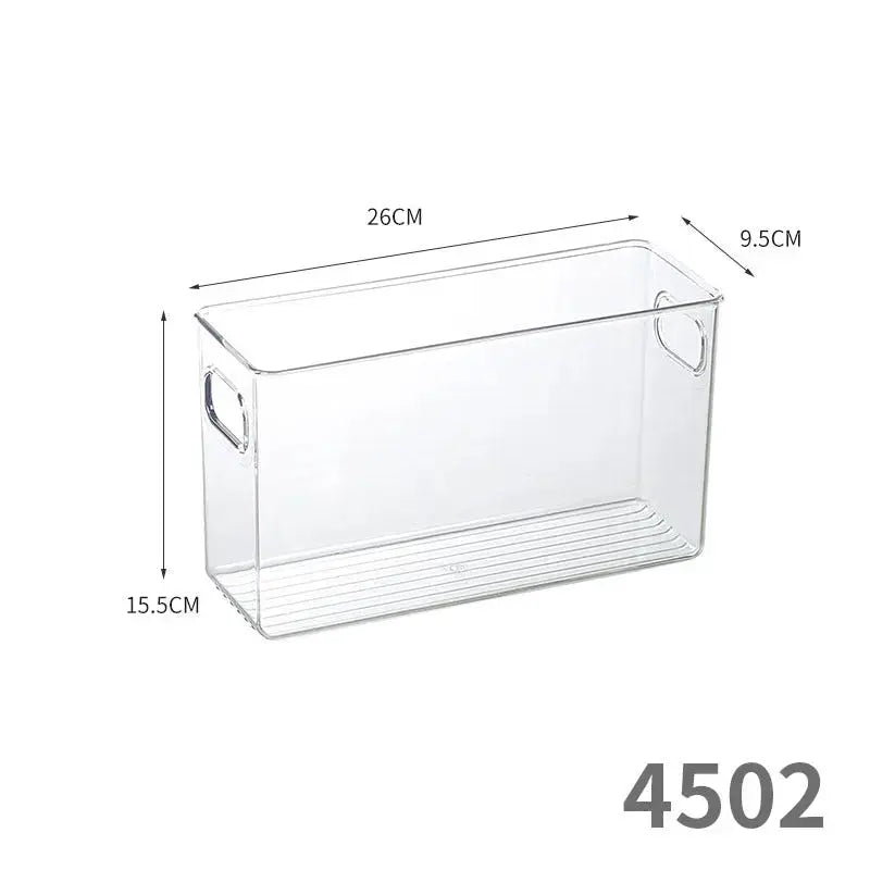 Desktop Storage Box Drawer Built-in Partition Transparent Acrylic Narrow Long Rectangular Cosmetic Workstation Kitchen Kasa & Pet