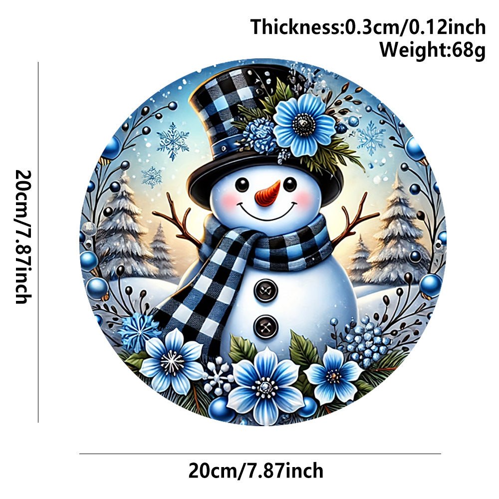 in stock Christmas Creative Hanging Wooden Crafts Round Door Sign Wooden Tag Series Decorative Pendant