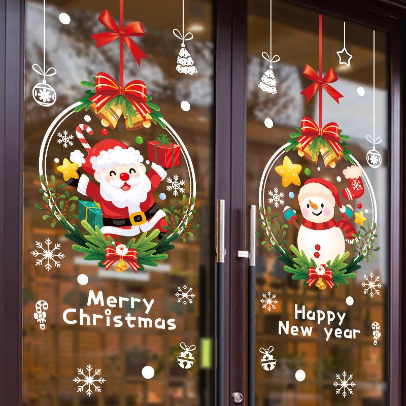 New Christmas Wall Stickers Glass Door Stickers Decoration Decorations Santa Claus Electrostatic Painting Window Window Stickers