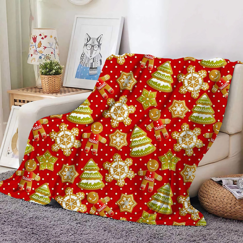 Christmas Decoration Blanket Holiday Blanket Red Festive Blanket Christmas Tree Polo Sofa Blanket Flannel Blanket