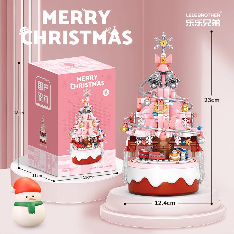 Lele Brothers 8756 Christmas Tree Music Box Assembled Christmas Building Blocks Toy Ornaments Christmas Holiday Gifts Wholesale - Kasa & Pet