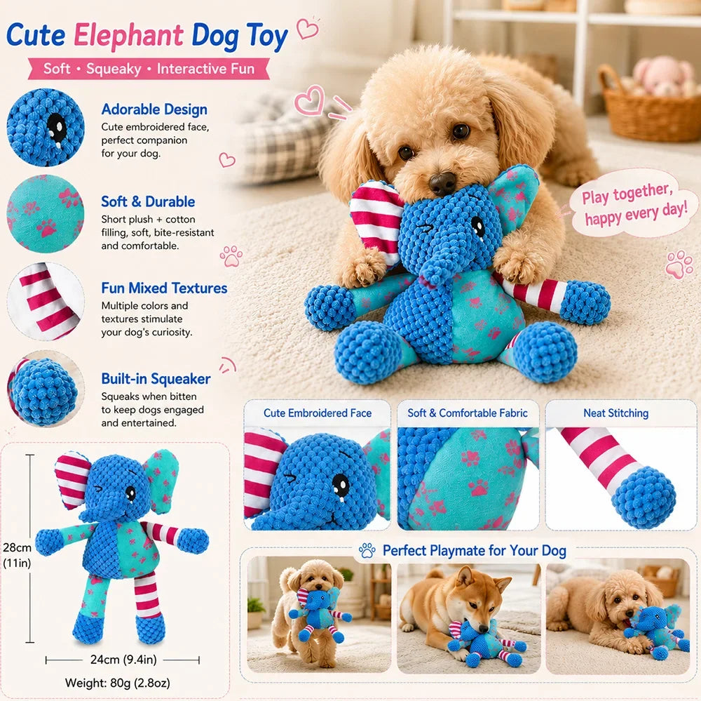 Brinquedo de Pelúcia para Animais de Estimação com Apito, Brinquedo de Quebra-Cabeça para Gatos e Cães, Companheiro Macio e Durável, Brinquedo de Mastigar para Limpeza dos Dentes, Design Resistente à Mastigação, Arti