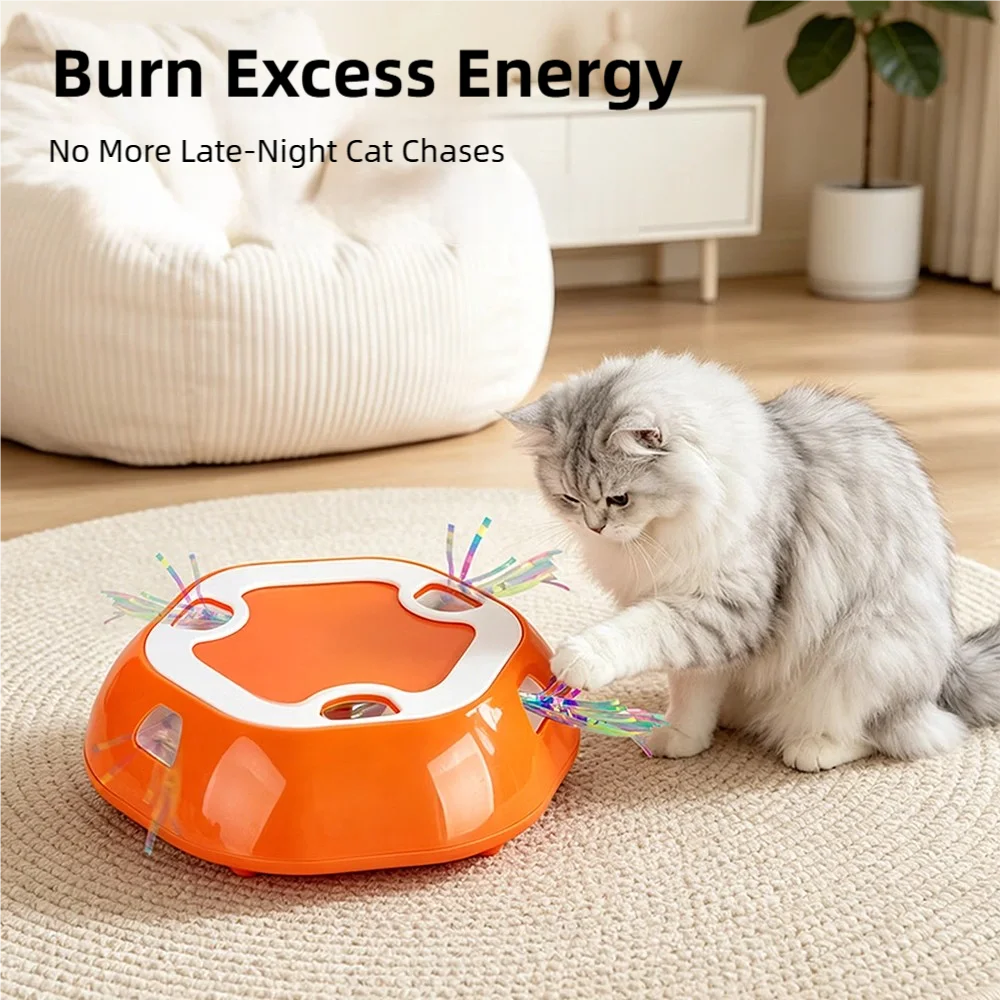 Brinquedo Elétrico Retrátil para Gatos: Placa de Exercício com Múltiplos Buracos para Aliviar o Tédio e Estimular a Energia (Estilo Whack-a-Mole)