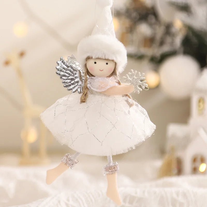 Ano novo 2024 natal anjo bonecas árvore de natal pingente ornamentos navidad 2022 decoração de natal para casa presentes natal noel deco